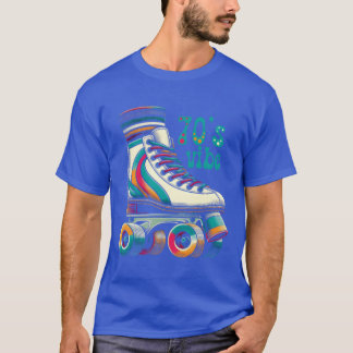 T-shirt Patin à roulettes ambiance années 70 couleurs fill