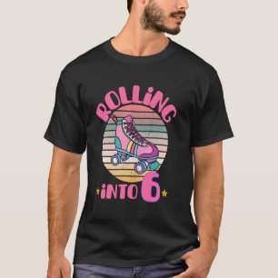 T-shirt Patin à roulettes Fille de 6 ans qui fête son anni