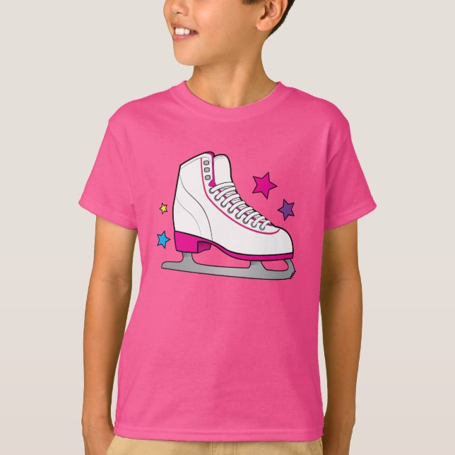 T-shirt Patin de rouleau dans le rose (Devant)
