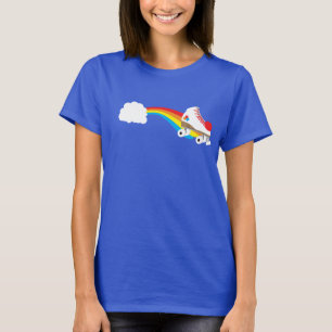 T-shirt Patin de rouleau de régression sur l'arc-en-ciel