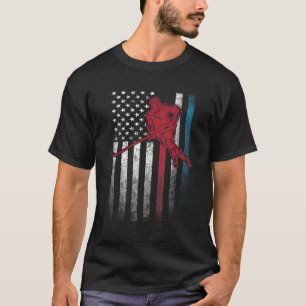 T-shirt Patinage à bâtons de hockey sur glace 4 juillet dr