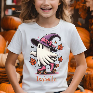 T-shirt Patinage à rouleaux Halloween mignon Fantôme perso