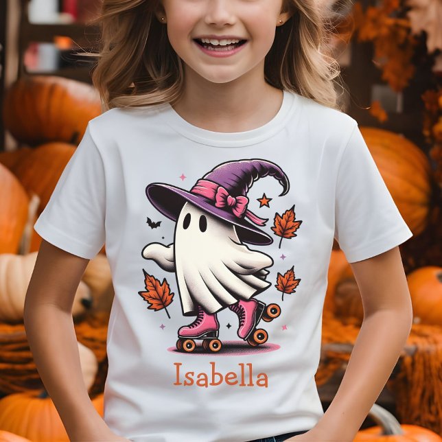 T-shirt Patinage à rouleaux Halloween mignon Fantôme perso (Créateur téléchargé)