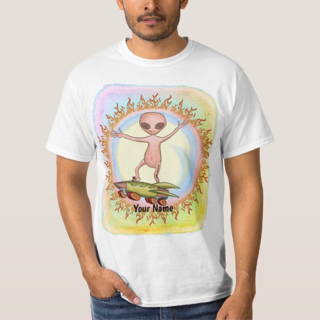 T-shirt Patinage Alien (Devant)