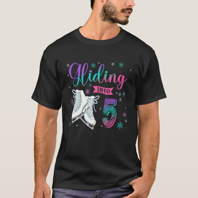 T-shirt Patinage artistique 5 ans Patinage sur glace 5e oi (Devant)