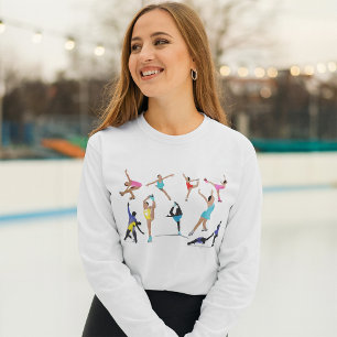 T-shirt Patinage artistique coloré Patinage sur glace en m