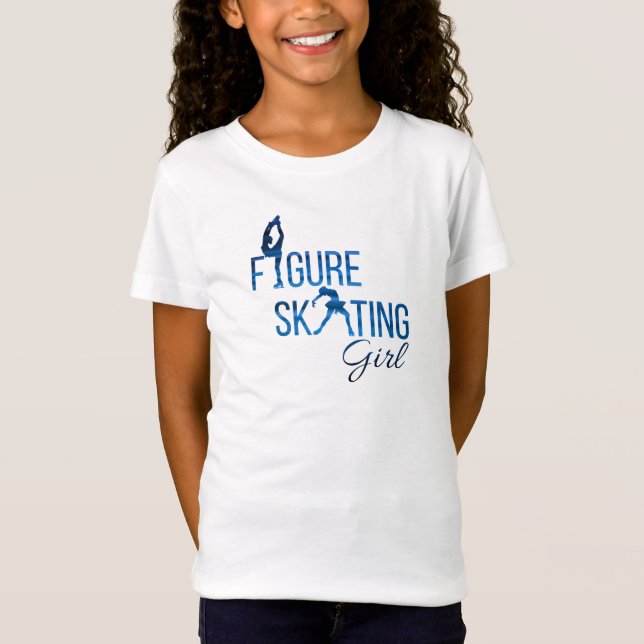 T-shirt Patinage artistique en bleu (Devant)