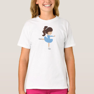 T-shirt Patinage artistique, fille de patinage sur glace, 