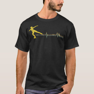 T-shirt Patinage artistique Ligne cardiaque EKG