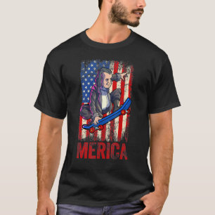 T-shirt Patinage Benjamin Franklin 4 juillet Garçons Homme