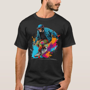 T-shirt Patinage coloré pour les amateurs de patinage