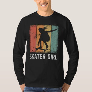 T-shirt Patinage cool Art Femmes Filles Skateboard Skatebo