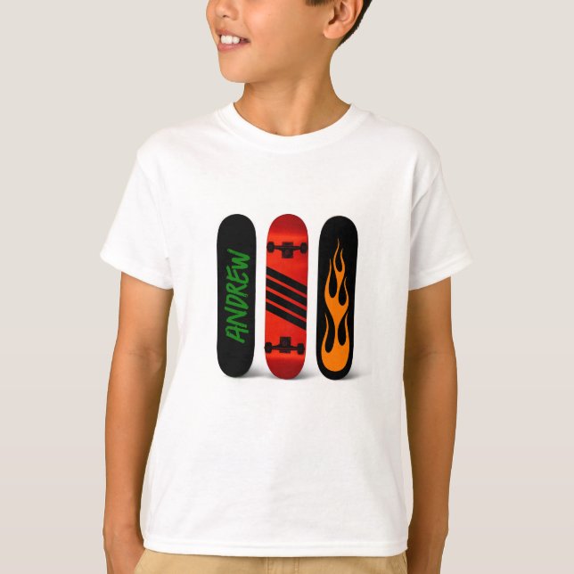 T-shirt Patinage cool Skateboard Personnalisé (Devant)
