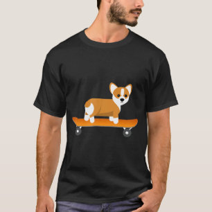 T-shirt Patinage de chien Corgi Design animal