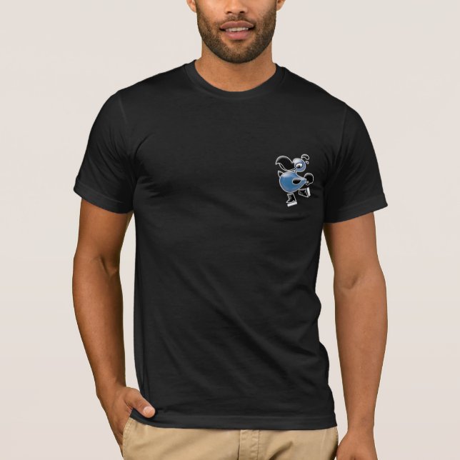 T-shirt patinage de dronte bleu-clair (Devant)