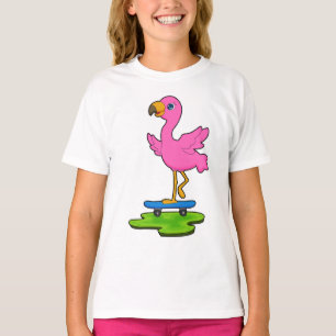 T-shirt Patinage de Flamant rose