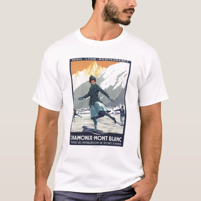 T-shirt Patinage de glace - affiche olympique de promo de (Devant)