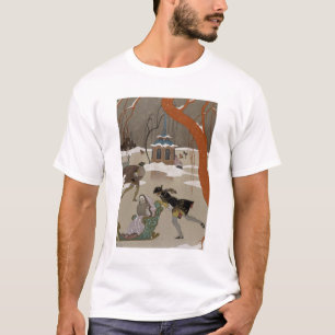 T-shirt Patinage de glace sur le lac congelé