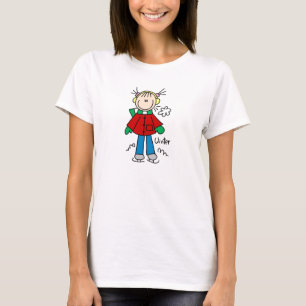 T-shirt Patinage de glace sur une chemise froide de jour