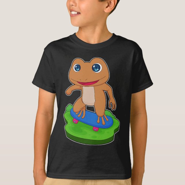 T-shirt Patinage de grenouille Skateboard Sports (Devant)