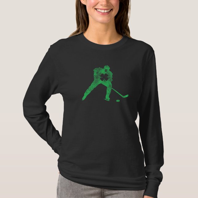T-shirt Patinage de hockey sur glace Patinage St Patrick S (Devant)