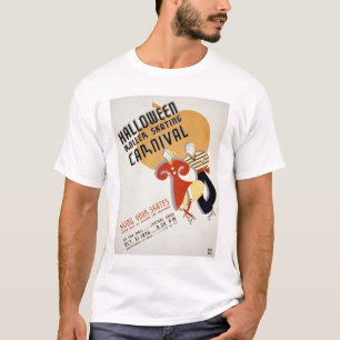 T-shirt Patinage de rouleau de Halloween WPA 1936