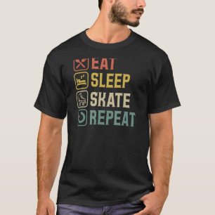 T-shirt Patinage de sommeil Répéter Rouler de style Vintag