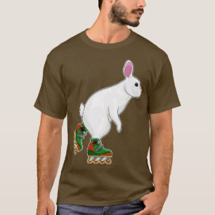 T-shirt Patinage en ligne de lapin Patins à rouleaux