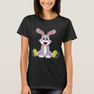 T-shirt Patinage en ligne de lapin Patins à rouleaux