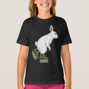 T-shirt Patinage en ligne de lapin Patins à rouleaux