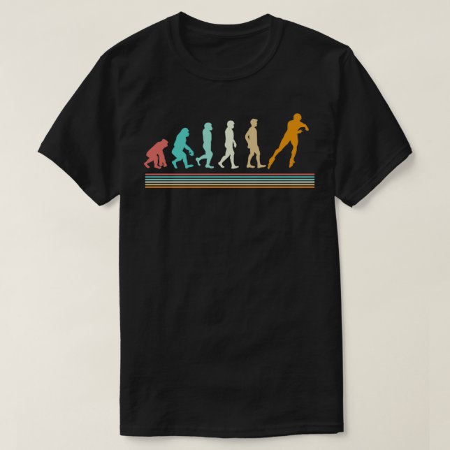 T-shirt Patinage en ligne Evolution Roller Skater (Design devant)