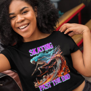 T-shirt Patinage Fière Squelette Un Tour Défiant La Mort