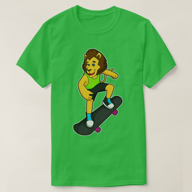 T-shirt Patinage Lion Skateboard 2 (Design devant)