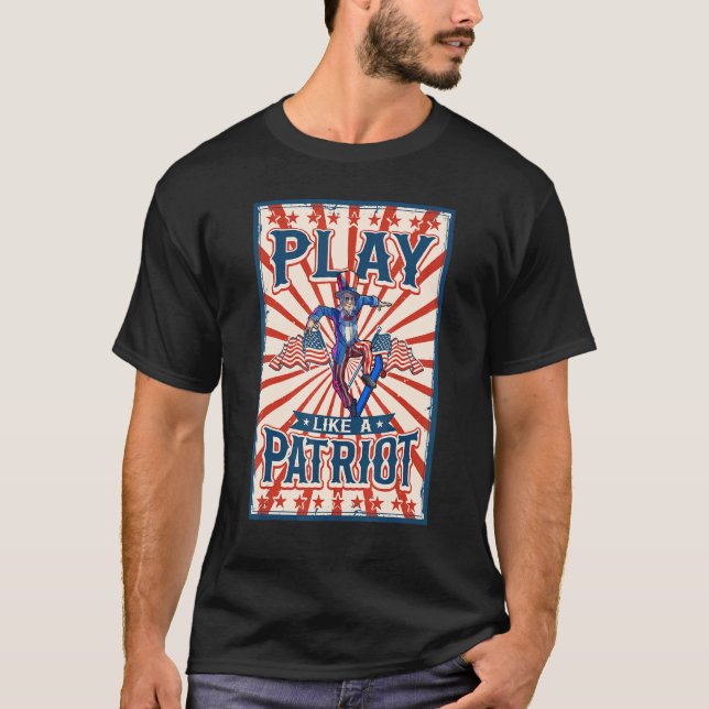 T-shirt Patinage Oncle Sam 4 juillet Garçons Enfants Ameri (Devant)