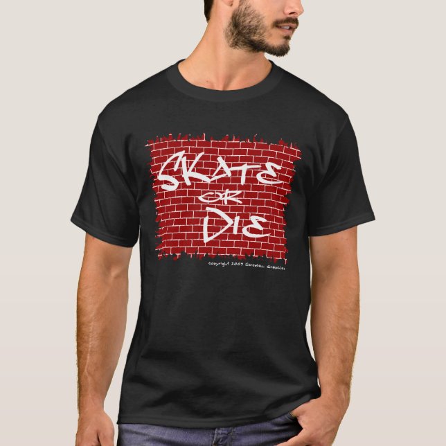 T-Shirt Patinage Ou Mort (Devant)