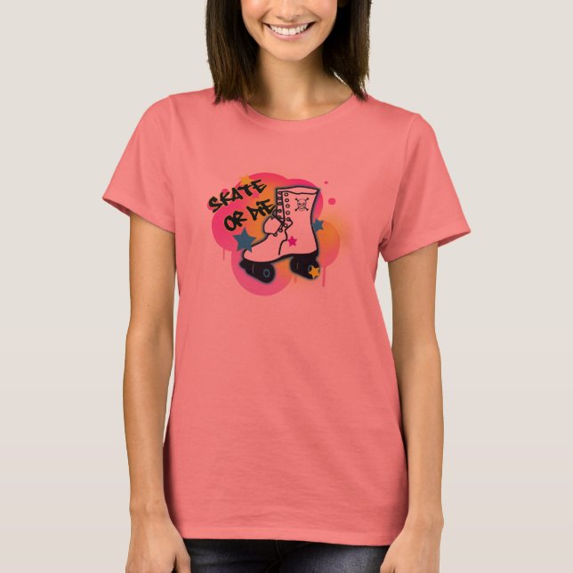 T-shirt Patinage ou mort 80's (Devant)
