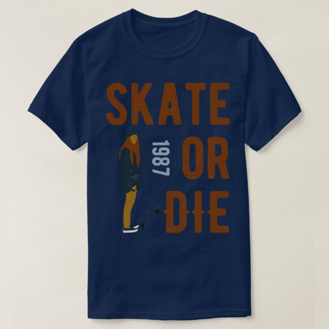 T-shirt Patinage Ou Mourir (Design devant)