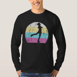 T-shirt Patinage Patinage Vintage Coucher de soleil Patina