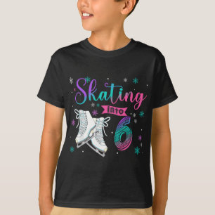 T-shirt Patinage sur glace 6e fête d'anniversaire Famille