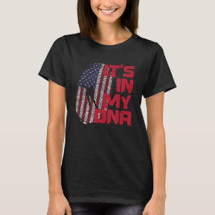 T-shirt Patinage sur glace en empreintes digitales America
