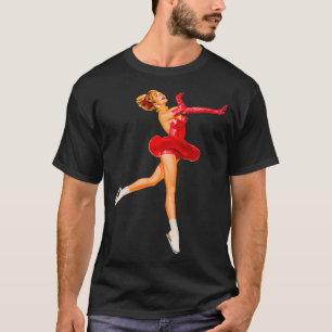 T-shirt Patinage sur glace en rouge