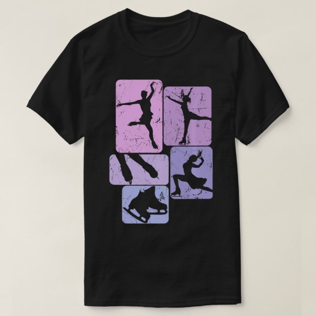 T-shirt Patinage sur glace Figure Patineuse Femme (Design devant)