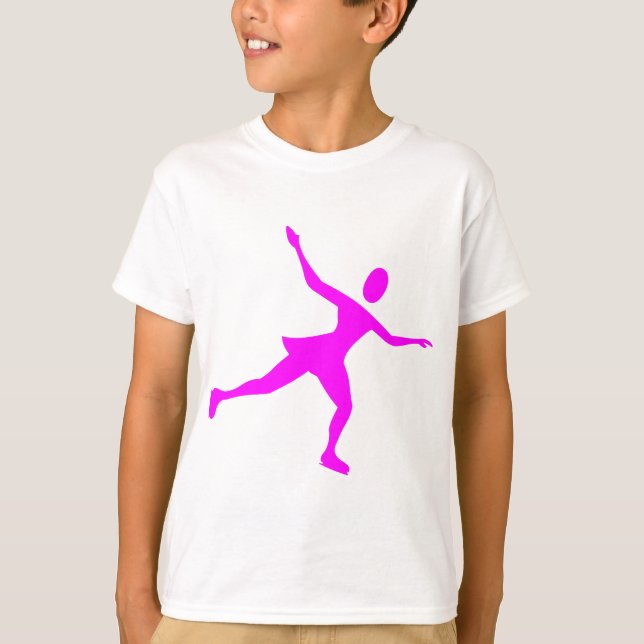 T-shirt Patinage sur glace - Magenta (Devant)