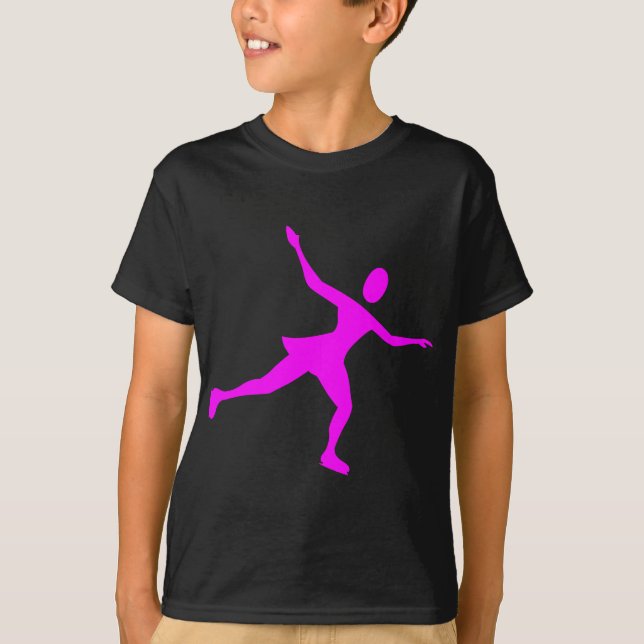 T-shirt Patinage sur glace - Magenta (Devant)