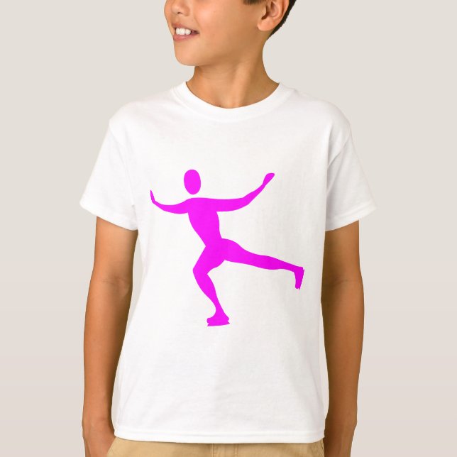 T-shirt Patinage sur glace - Magenta (Devant)