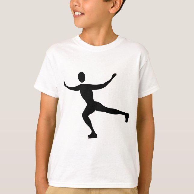 T-shirt Patinage sur glace - Noir (Devant)