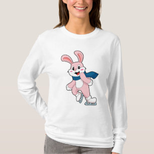 T-shirt Patinage sur glace sur lapin Patins sur glace