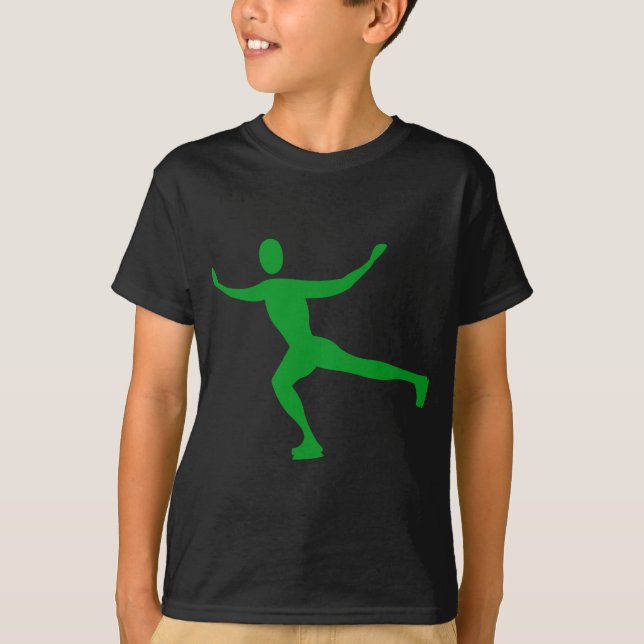 T-shirt Patinage sur glace - Vert herbe (Devant)