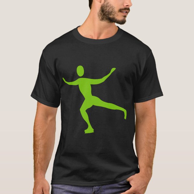 T-shirt Patinage sur glace - Vert Martien (Devant)