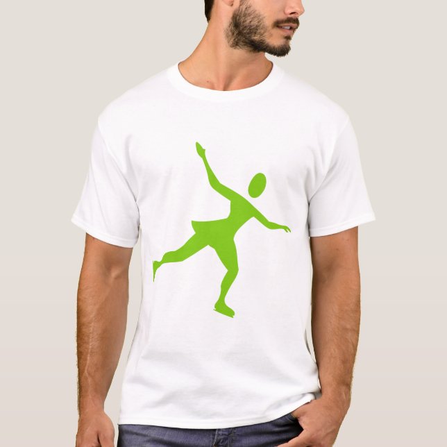 T-shirt Patinage sur glace - Vert Martien (Devant)